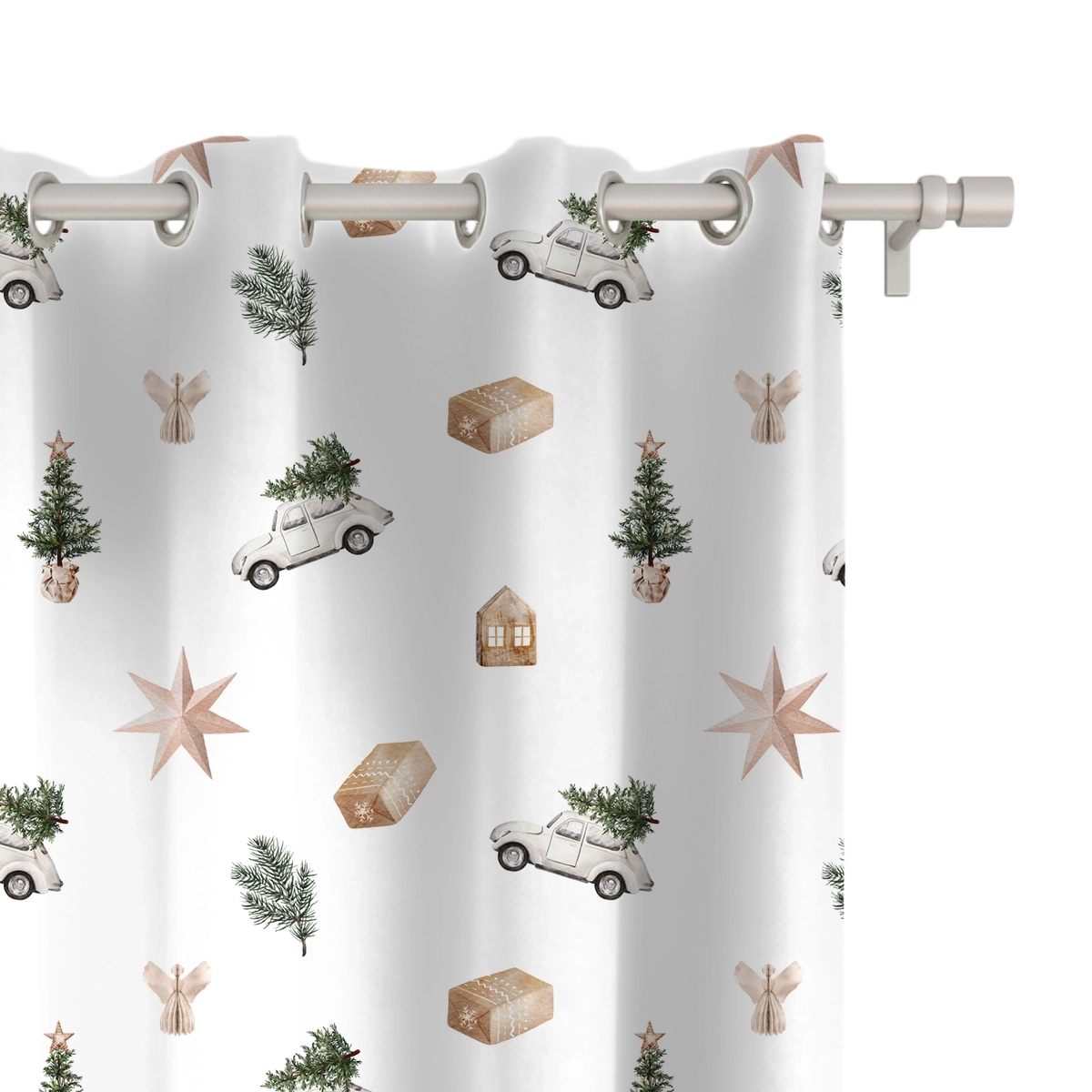 Zasłona XMAS wzór XM10 | Magia Świąt
