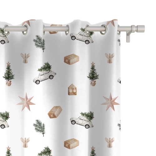 Zasłona XMAS wzór XM10 | Magia Świąt