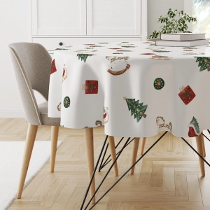 Obrus okrągły XMAS wzór XM14 | Święta na biegunach