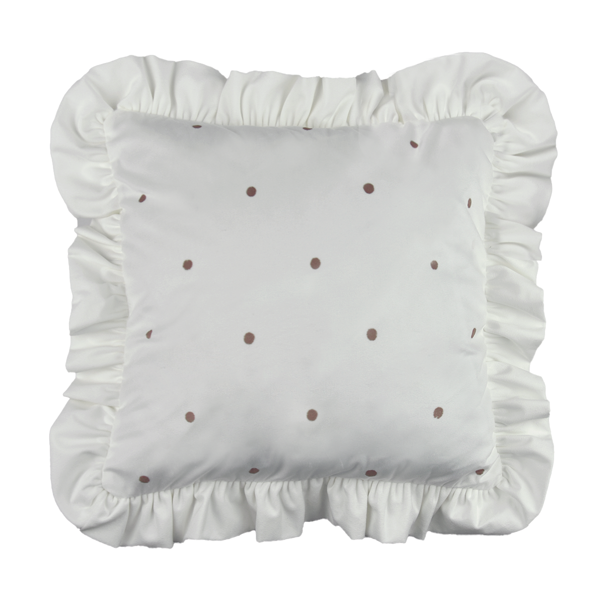 Poduszka z falbaną dla dzieci NEWBORN wzór NB26 | drobne kropeczki