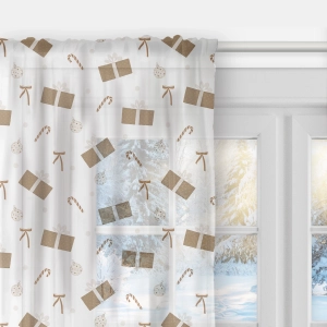 Firana dla dzieci JOYFUL TIME wzór D231 | Świąteczny prezent