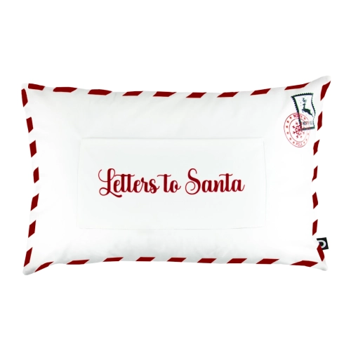 Poduszka z kieszonką XMAS wzór XM23  | Letters to Santa ze znaczkiem