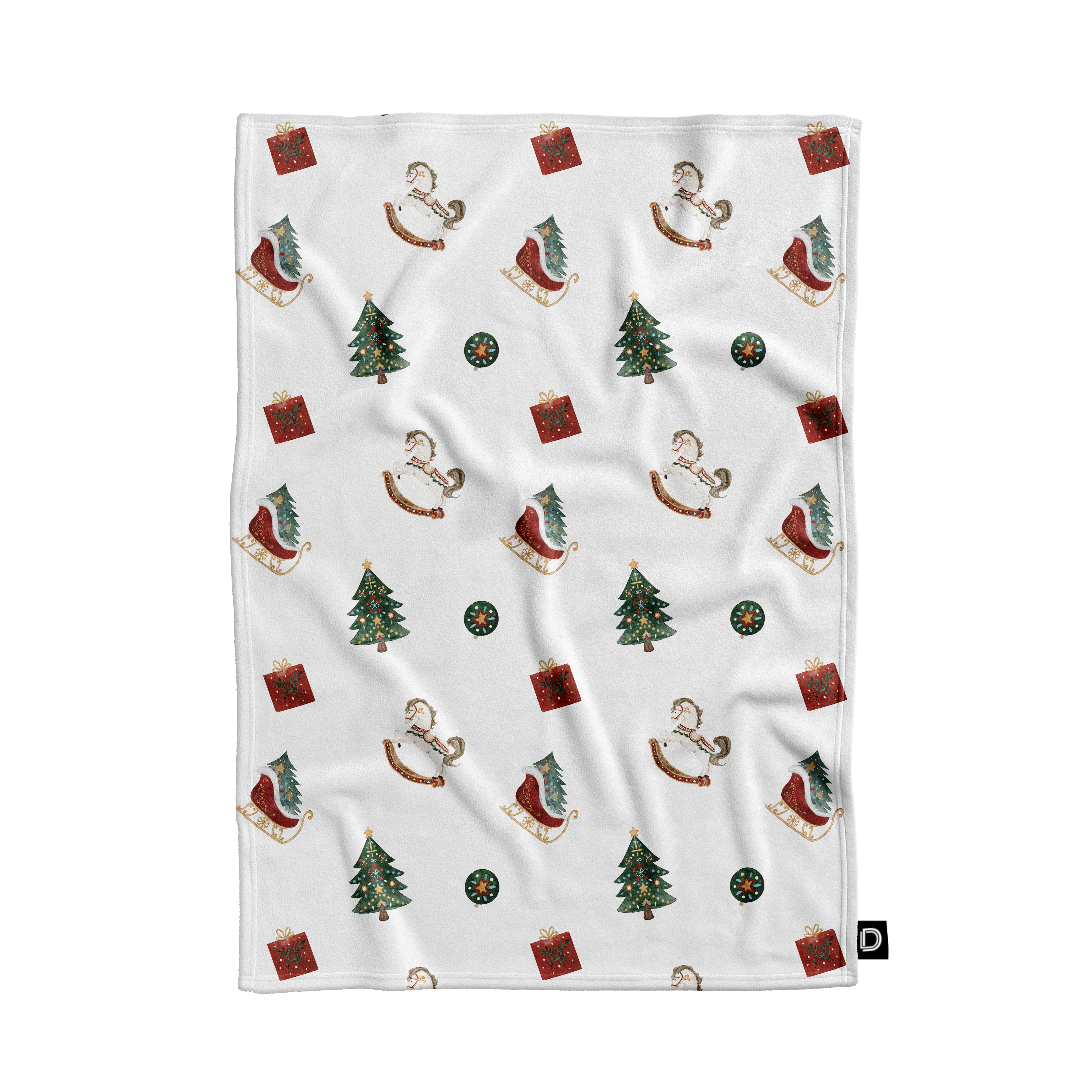 Koc pluszowy XMAS wzór XM14 | Święta na biegunach