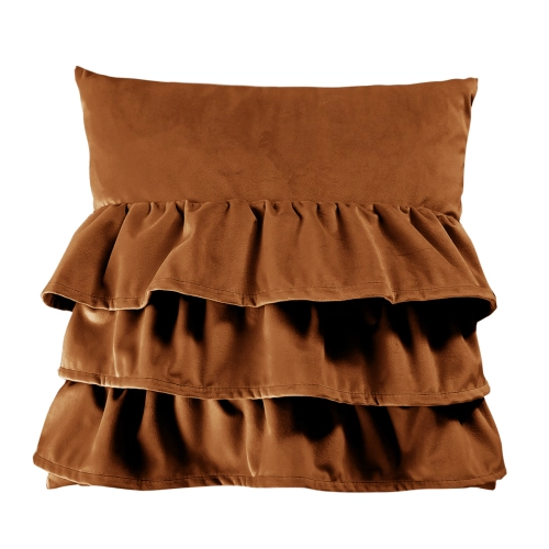 Poduszka z falbanami VELVET VE2213 | karmelowy