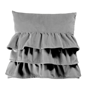 Poduszka z falbanami VELVET VE2218 | szary