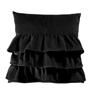 Poduszka z falbanami VELVET VE2219 | czarny