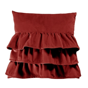 Poduszka z falbanami VELVET VE2231 | czerwony