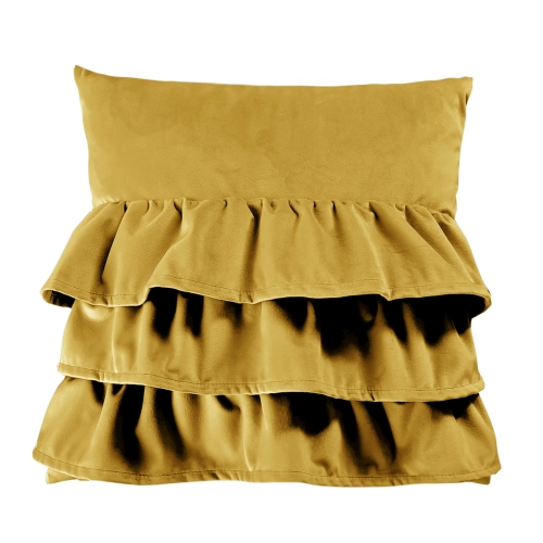 Poduszka z falbanami VELVET VE2234 | żółty