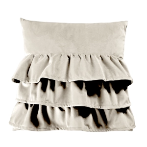 Poduszka z falbanami VELVET VE2250 | kremowy