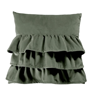 Poduszka z falbanami VELVET VE2243 | szałwia