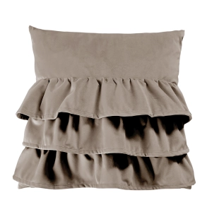 Poduszka z falbanami VELVET VE2282 | piaskowy