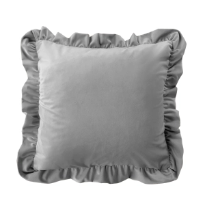 Poduszka z falbaną  VELVET VE2218 | szary
