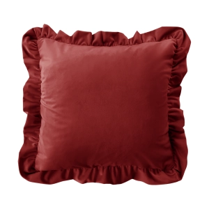 Poduszka z falbaną  VELVET VE2231 | czerwony