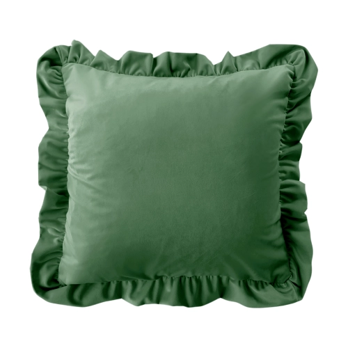 Poduszka z falbaną  VELVET VE2236 | zielony