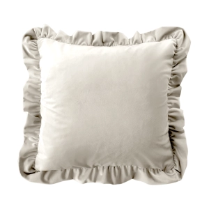 Poduszka z falbaną  VELVET VE2250 | kremowy