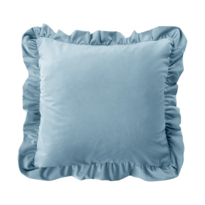 Poduszka z falbaną  VELVET VE2260 | błękitny
