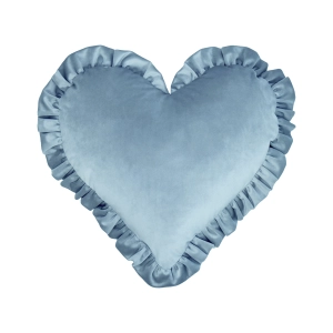 Poduszka z falbaną VELVET VE2260 | błękitne serce  