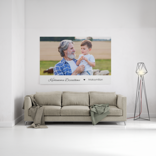 Fotoobraz dla Dziadka 40 × 60 cm | Twoje zdjęcie i tekst 