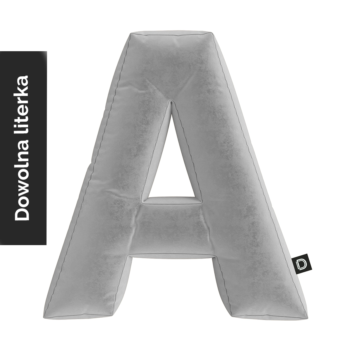 Poduszka LITERKA VELVET VE2218 | szary