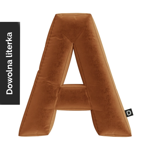 Poduszka LITERKA  VELVET VE2213 | karmelowy