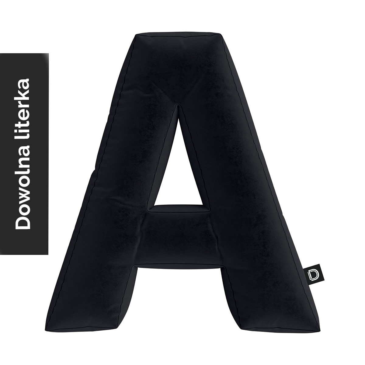 Poduszka LITERKA VELVET VE2219 | czarny