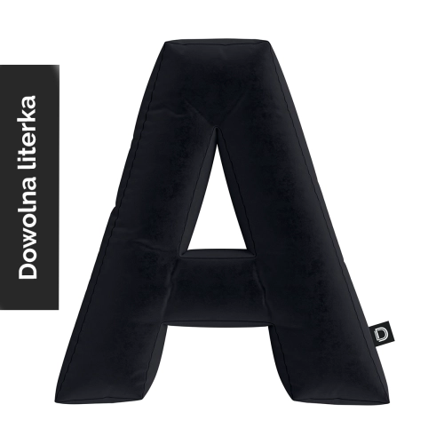 Poduszka LITERKA  VELVET VE2219 | czarny