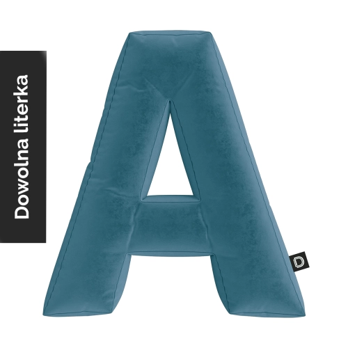 Poduszka LITERKA  VELVET VE2222 | morski