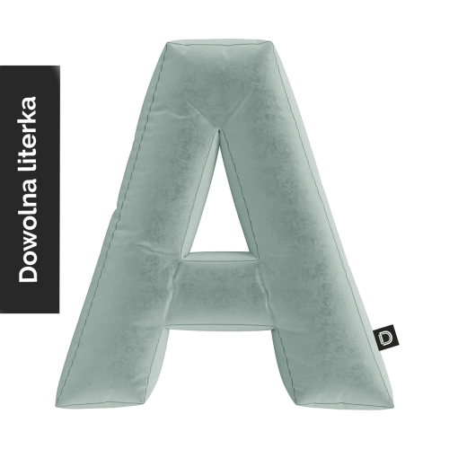 Poduszka LITERKA  VELVET VE2227 | miętowy