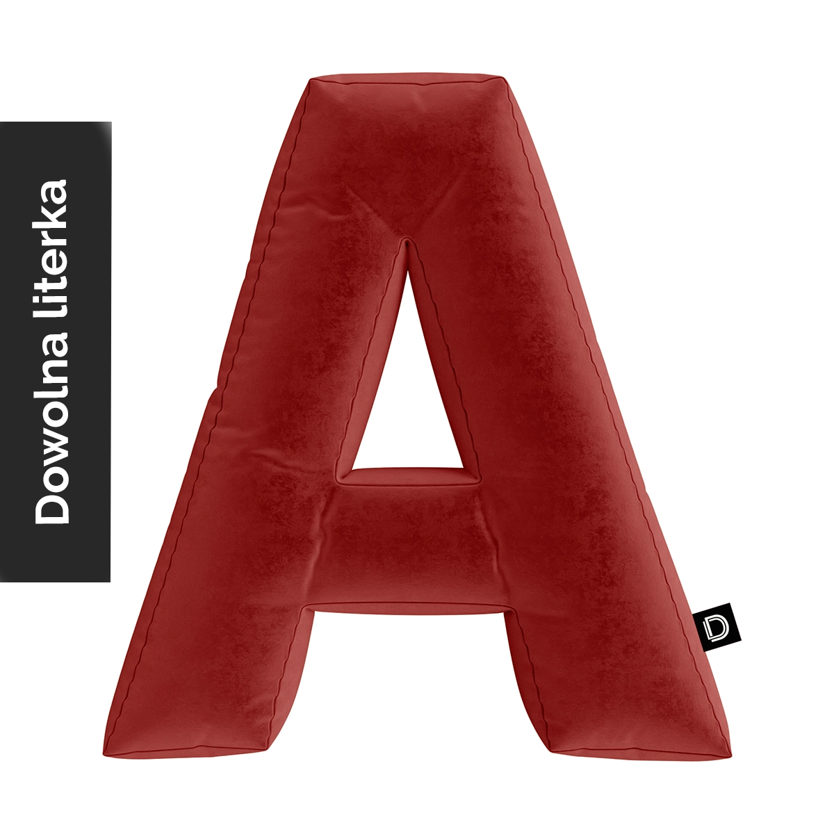 Poduszka LITERKA VELVET VE2231 | czerwony