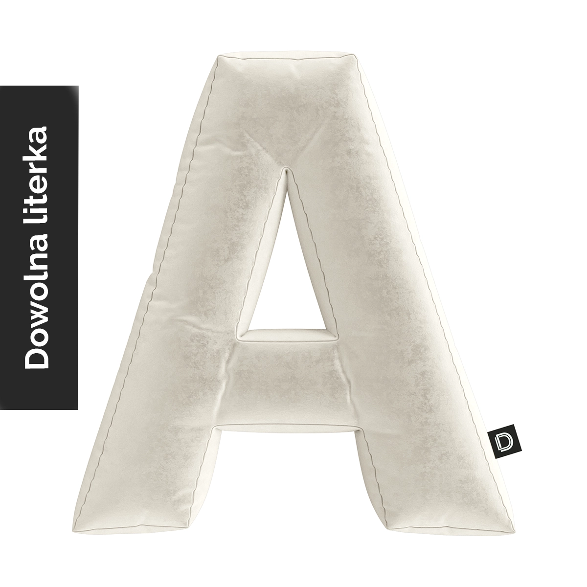 Poduszka LITERKA VELVET VE2250 | kremowy