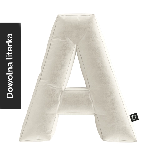 Poduszka LITERKA  VELVET VE2250 | kremowy