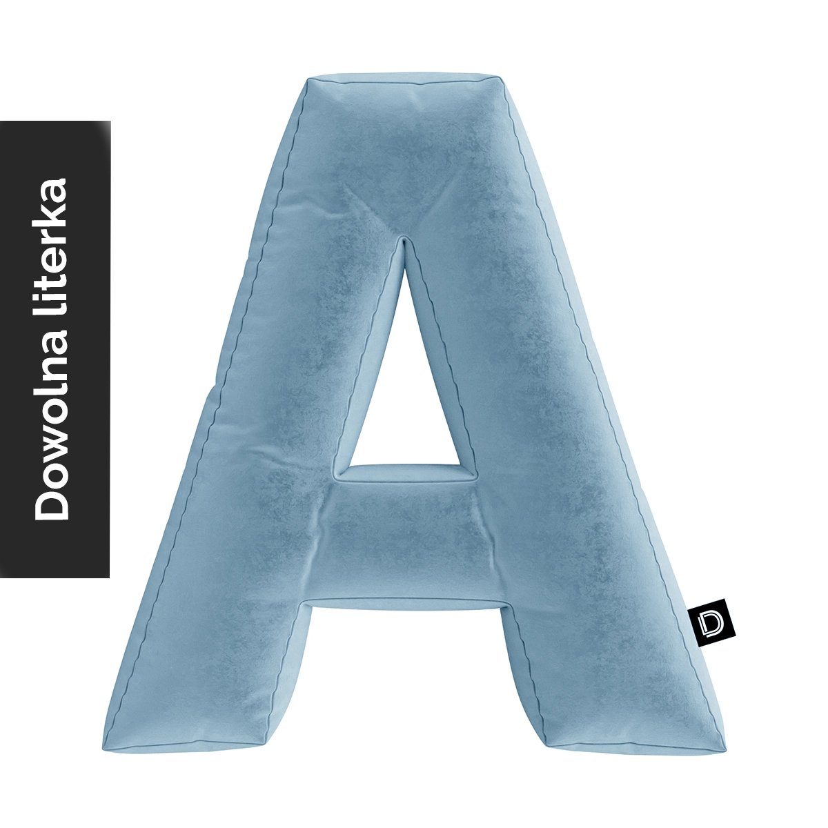 Poduszka LITERKA VELVET VE2260 | błękitny