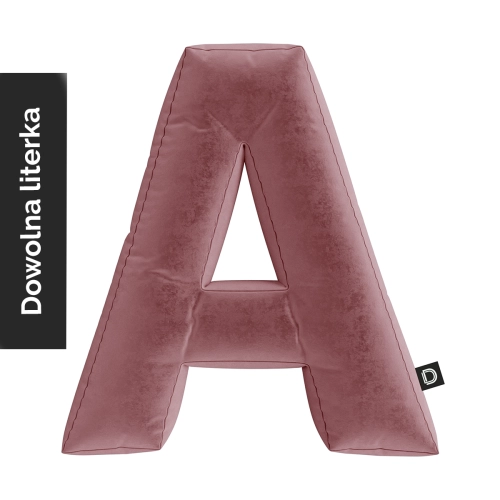 Poduszka LITERKA  VELVET VE2258 | pudrowy róż