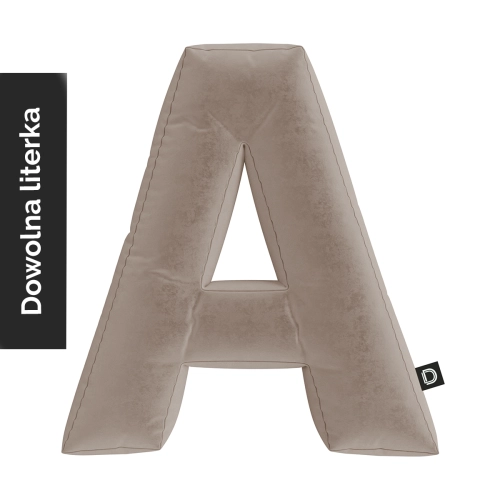 Poduszka LITERKA  VELVET VE2282 | piaskowy