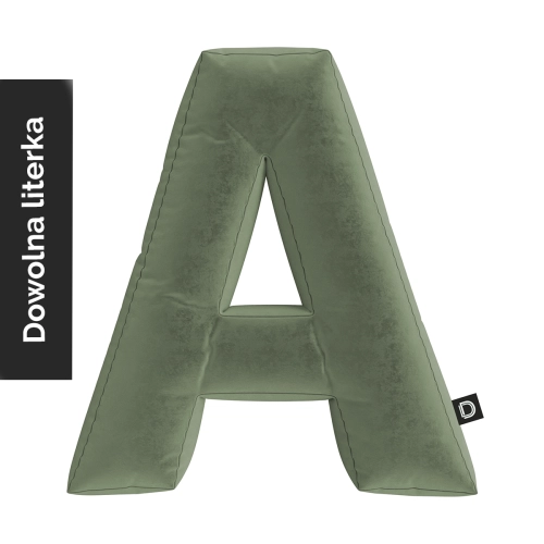 Poduszka LITERKA  VELVET VE2243 | szałwia