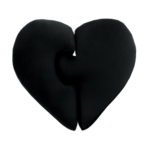 Poduszka puzzle VELVET VE2219 | czarne serce 