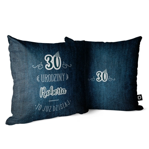 Poduszka na 30 urodziny | jeans