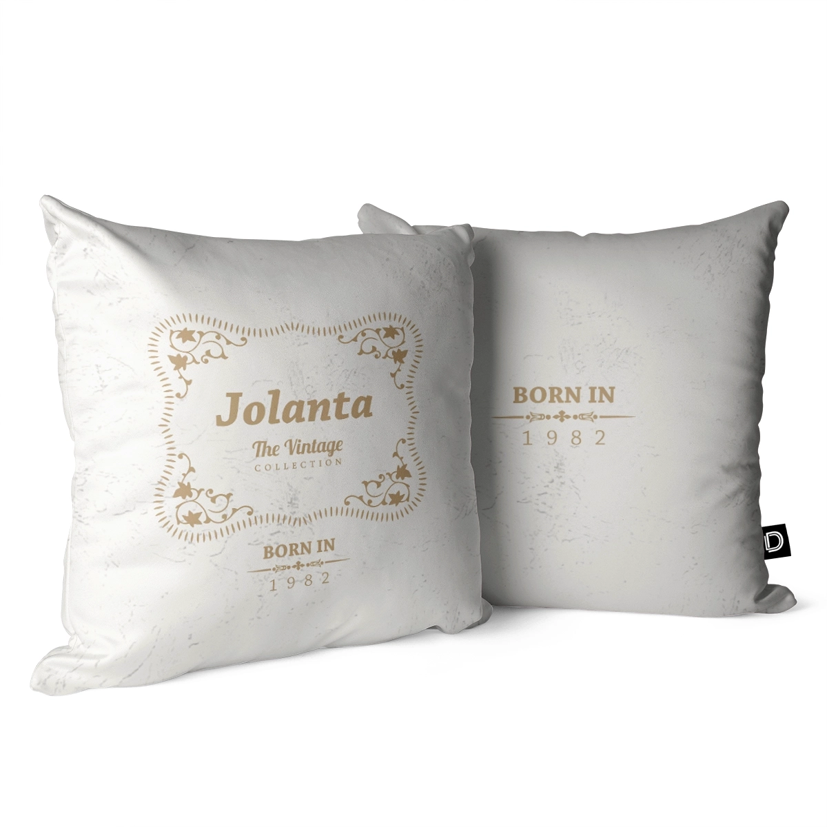 Poduszka urodzinowa personalizowana | vintage