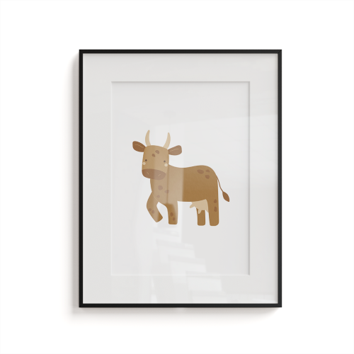 Plakat dla dzieci LOVELY FARM wzór D151 | krówka