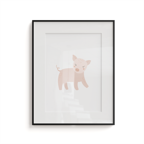 Plakat dla dzieci LOVELY FARM wzór D153 | świnka
