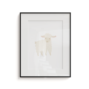 Plakat dla dzieci LOVELY FARM wzór D155 | owieczka