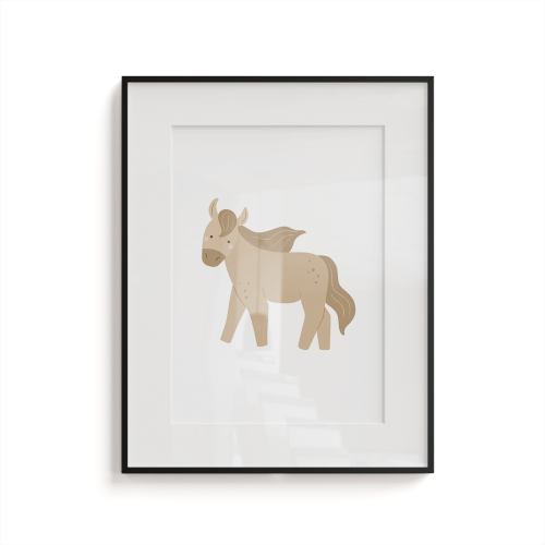 Plakat dla dzieci LOVELY FARM wzór D156 | konik