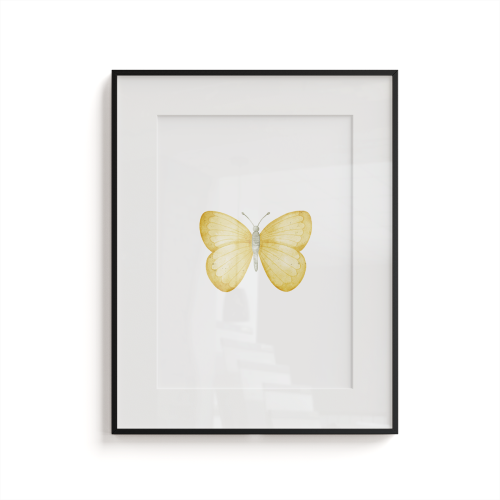 Plakat dla dzieci FAIRY TALES wzór D146 | żółty motyl