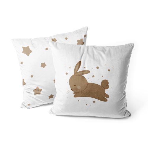 Poduszka dla dzieci BUNNY BLISS wzór D249 | gwiezdne zajączki