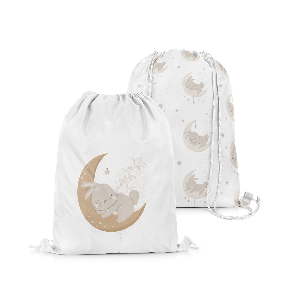 Plecak Worek dla dzieci BUNNY BLISS wzór D247 | księżycowe zajączki