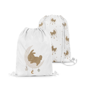 Plecak Worek dla dzieci BUNNY BLISS wzór D251 | zajączki na księżycu