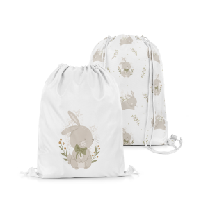 Plecak Worek dla dzieci BUNNY BLISS wzór D252 | zajączki w gałązkach