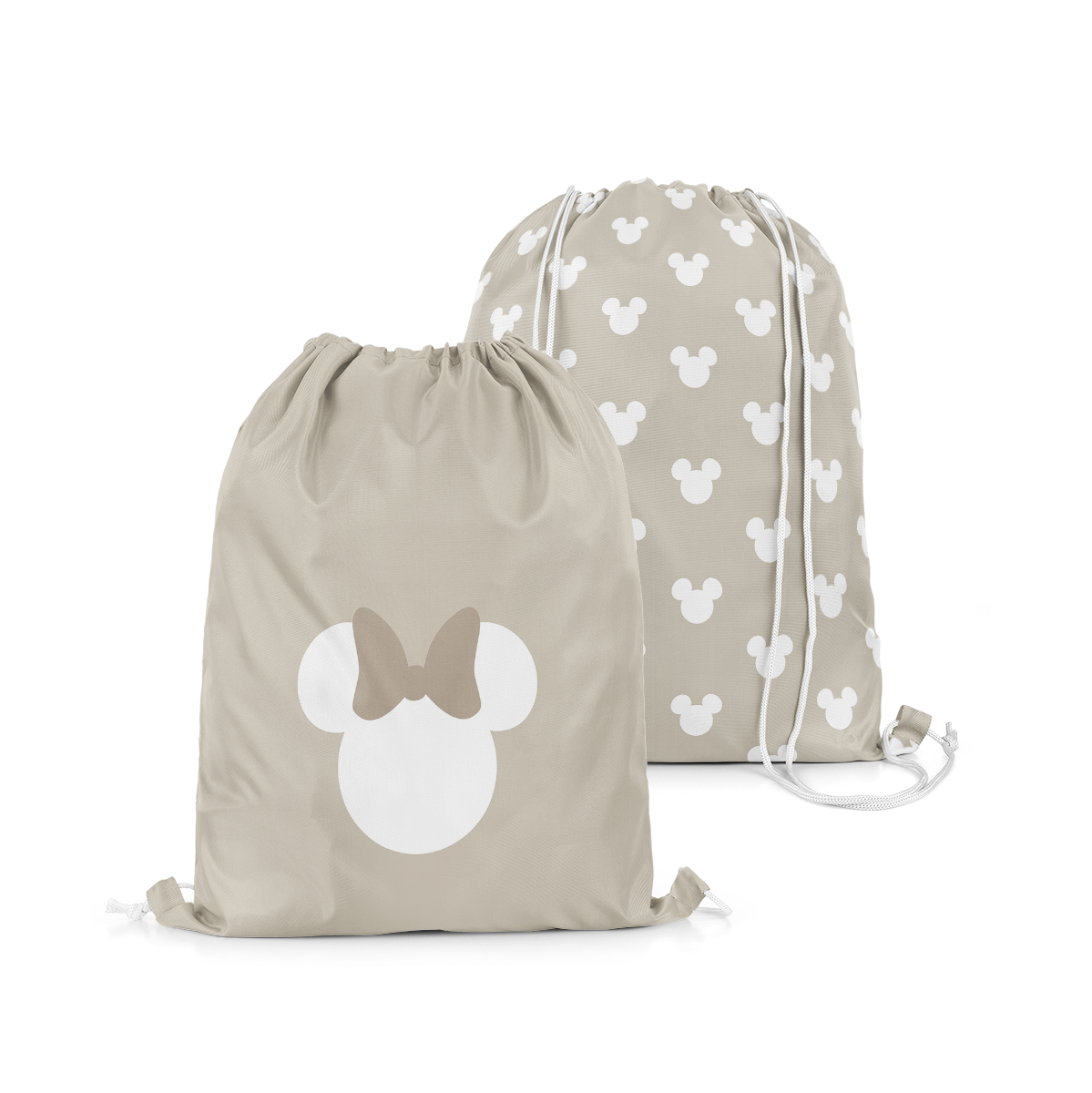 Plecak Worek dla dzieci MICKEY & MINNIE wzór D255 | Minnie na beżowym tle