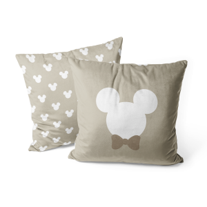 Poduszka dla dzieci MICKEY & MINNIE wzór D255 | Mickey na beżowym tle 