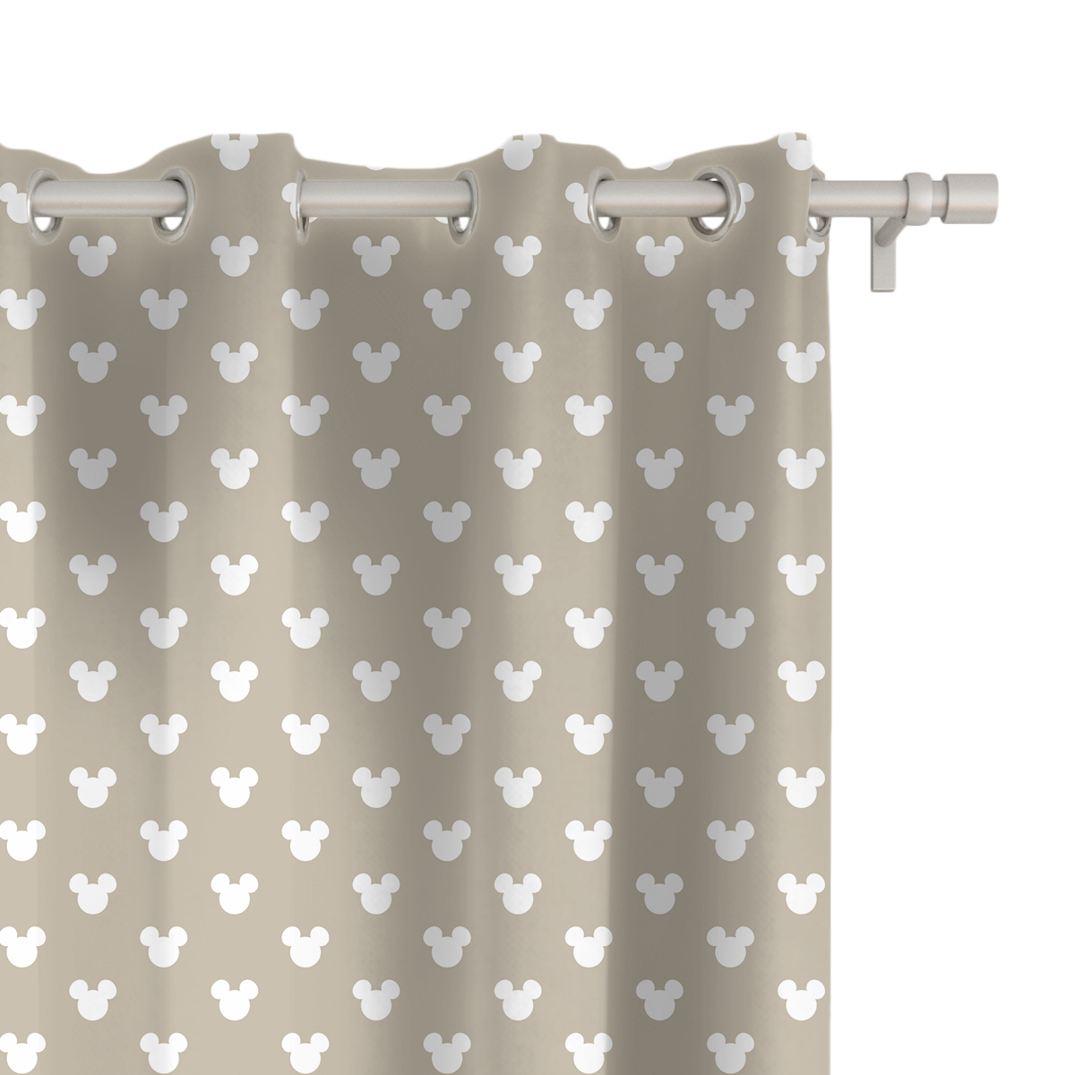 Zasłona dla dzieci MICKEY & MINNIE wzór D255 | Mickey & Minnie na bezowym tle